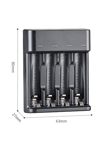 Greentech Pil Şarj Cihazı Dört Yuvalı - 1.2v Ni-mh / Ni-cd Aa / Aaa / Gt-bc07