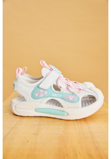 Vicco Rocket Işıklı Kız Okul Öncesi Beyaz Sandalet Beyaz