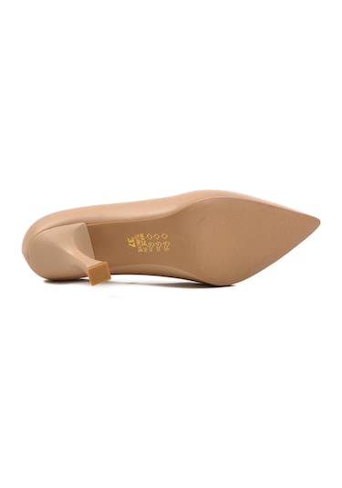 Aspor Bej Ten İnce Topuklu Stiletto Kadın Abiye Ayakkabı Çok Renkli