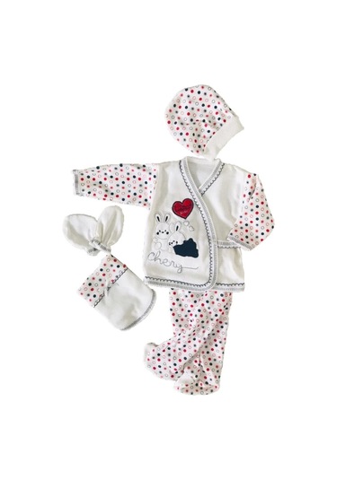 Bambino Lacivert 5li Hastane Çıkışı Yenidoğan Zıbın Seti %100 Pamuk Lacivert