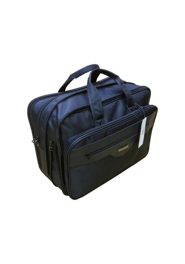 Kingstone Körüklü 17 İnç Büyük Laptop Evrak Çantası Siyah