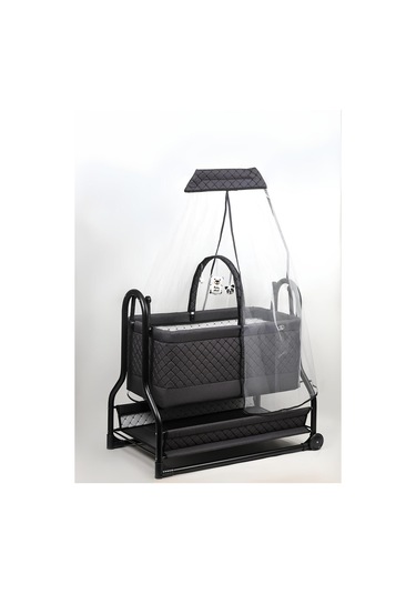 N'pratik Lüx Bebek Beşiği Nenni Silinebilir Portatif Sallanır Sepet Beşik Hamak Beşik Antrasit