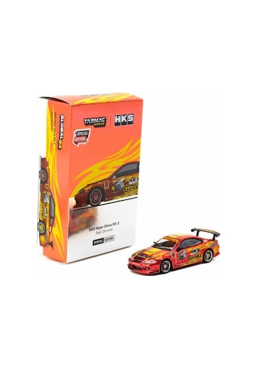 Tarmac Works 1/64 Hks Hiper Silvia Rs-2 Red Chrome 1/64 Model Araba