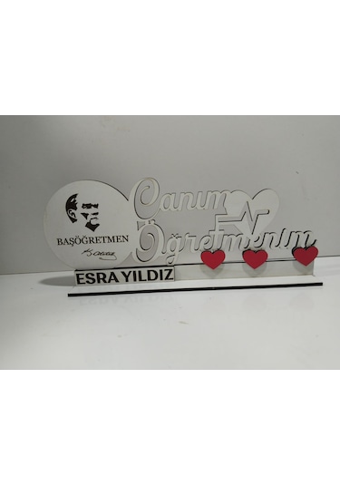 Öğretmenler Günü İçin Tasarım Masa İsimliği Kişiye Özel