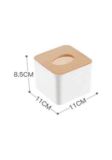 Ahşap Kapaklı 2x Kare Mendil Kutusu - Ev Kullanımı İçin Çıkarılabilir Mini Ahşap Mendil Kutusu