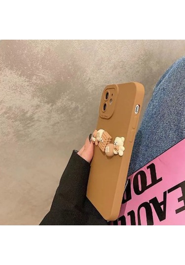 İphone 11 Kılıf 3d M Bear Kamera Korumalı Silikon Kapak