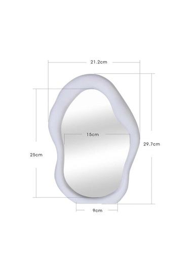 Pazly Suntek Şık Makyaj Düzensiz Bulut-şekli-beyaz Aynası Bk Ahşap