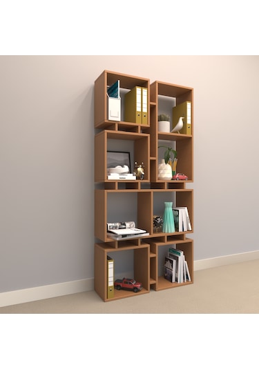 Rafkestir Kavela Suntalam Kitaplık ( 86 X 178 Cm ) Bambu ( Parlak )