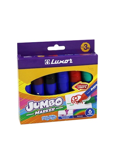 Jovi 6190 Luxor 6 Renk Jumbo Keçeli Kalem