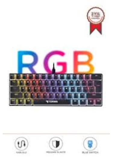 Hadron G509b Kablolu Oyuncu Mini Klavye Mekanik Blue Switch Rgb Q Siyah