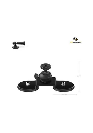 Ebitda Gopro Spor Kamerası Manyetik Araba Dışı Vakumlu Braket, İnsta360 Onex3 Standı, 66mm Çift Vakumlu Kupa, Çok Renkli Çok Renkli