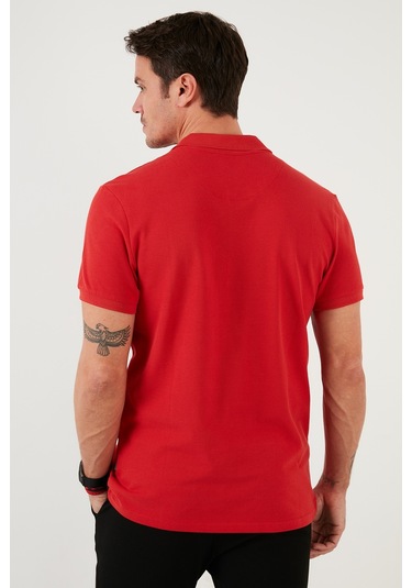 Buratti Pamuklu Regular Fit Düğmeli Erkek Polo Yaka T Shirt 5902127 Kırmızı
