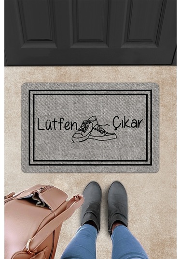 Evaşk Kapı Önü Paspası Vinil Kaymaz Tabanlı 45 X 70 Evaşkdm11069