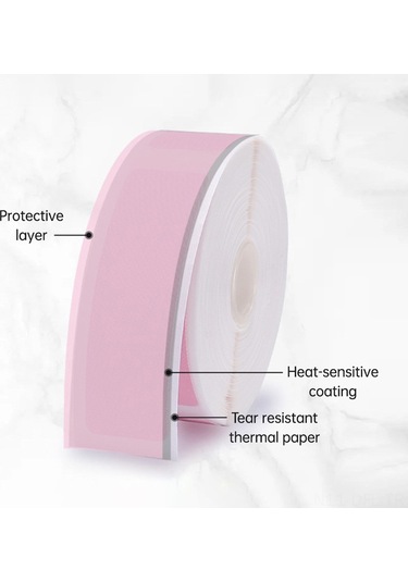Dofolink Pembe Termal Etiket Kağıdı 12x40mm 160 Adet - Marklıfe P11/p12/p15, Phomemo D30/d25/q30, Vrettı Hp3/hp4, Deli Q1/q2/q3 Uyumlu 1 Rulo