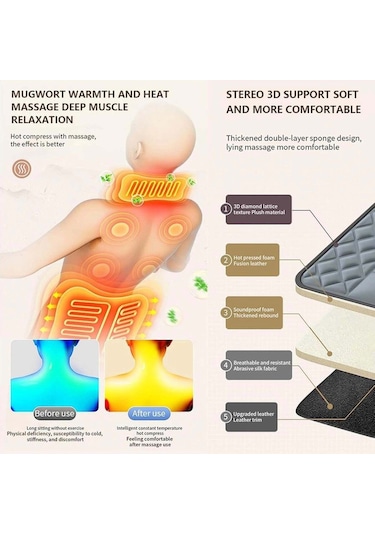 Masaj Yatağı, Tüm Vücut Masaj Aleti, Mat Masaj Yatağı Gri