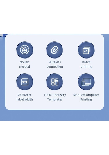 Niimbot B1 Bluetooth Taşınabilir Termal Etiket Yazıcı Göl Mavisi