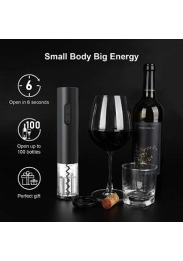 Elektrikli Şarap Açacağı Pil Kumandalı Otomatik Elektrikli Şarap Şişesi Tirbuşon Açıcı One Tıklayın Düğmesi Kullanımlık Açıcılar Ahşap