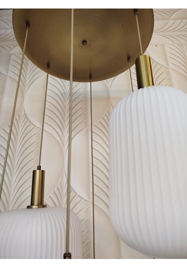 Modern Tasarım Avize 6 Lı Sarı