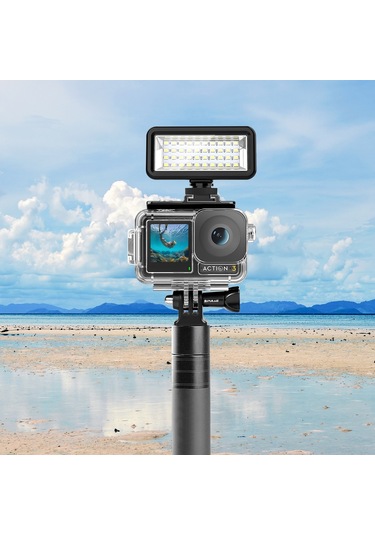 Puluz Pu631b 40 M Su Geçirmez 40-led Kamera Dolgu Işığı Şarj Edilebilir Dalış Vlog Fotoğraf Işığı