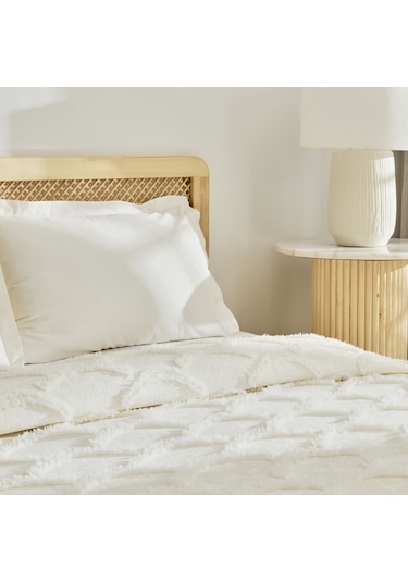 Kaşmir Home Emma Çift Kişilik Yatak Örtüsü Offwhite Beyaz