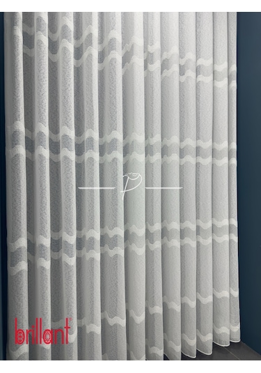 Tül Perde Brillant Marka Aplike Dantel Yoda Desen Yeni Nesil Lüx Örme Kumaş 1 . Kalite Ekru