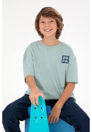 U.s. Polo Assn. Erkek Çocuk Su Yeşili Tişört Basic 50295447-vr048 Su Yesılı Su Yeşili