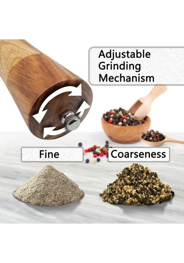 Myinkai Renkli Kutuda 3 Adet Paketlenmiştir Tuz Ve Karabiber Ahşap