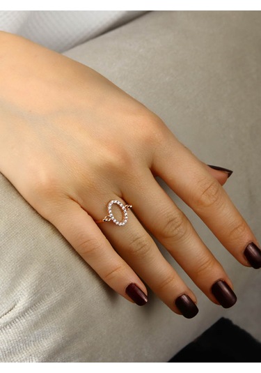 Kuyumcudukkani Elişi Oval Şekilli Taşlı Yüzük-10310-r-w Rose