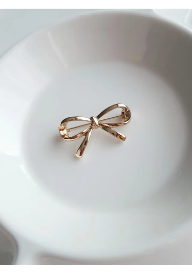 Proshik Broş Fiyonk Altın Renkli Takı 269844503 Altın Rengi