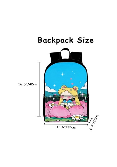 Trendooze Uygun, Siyah Siyah Sırt Seyahat, Sailor Organizasyon Moon Kawaii Karikatür, İş İnç İle, İçin, Genç, Dizüstü Çoklu Cf87 Çantası, Çalışması Bölmeleri Bilgisayara 15.6 İq Siyah