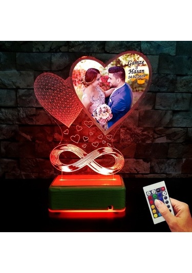 Yıldönümü Hediyesi Resimli Led Lamba Sevgiliye Hediye