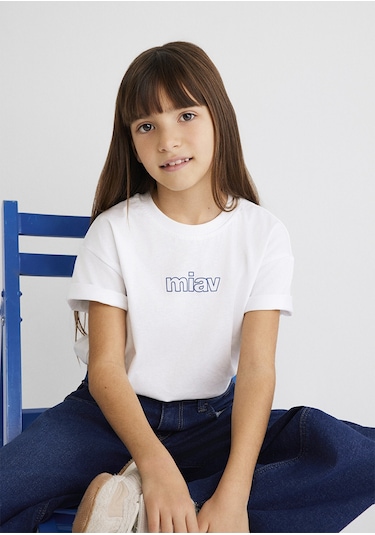 Mavi - Miav Baskılı Oversize Tişört 7610158-620 Beyaz