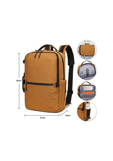 Wezone Erkekler İçin Şık 17 İnç Laptop Çantası - Büyük Kapasiteli Moda Sırt Çantası Siyah