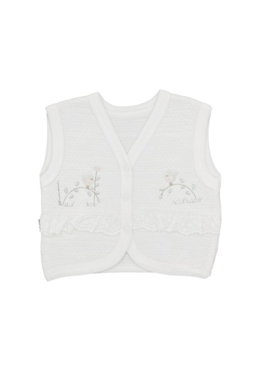 Gaye Bebe Bebek Yelek 4485 Beyaz