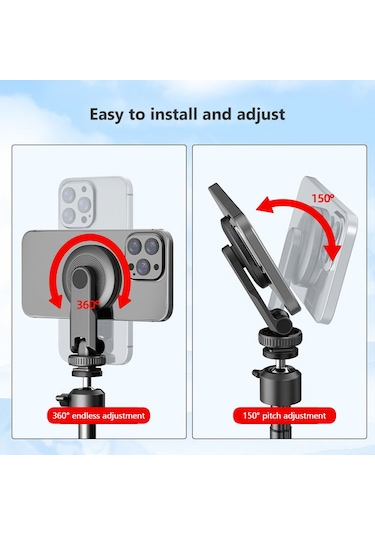 Neevoyu İphone 15/14/13/12 Serisi İçin Manyetik Telefon Tutucu - Abs+pc Malzeme, Soğuk Ayak Ve 1/4 Vida Deligi, Manyetik Halka Dahil