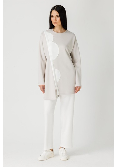 Oysh Kumaş Pantolon Bluz Takım Taş-taş Taş