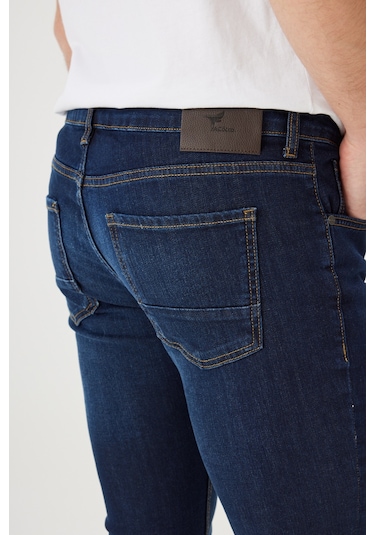 AC&Co / Altınyıldız Classics Rıss Jean Ekstra Slim Fit Pamuklu Erkek Kot Pantolon - Lacivert