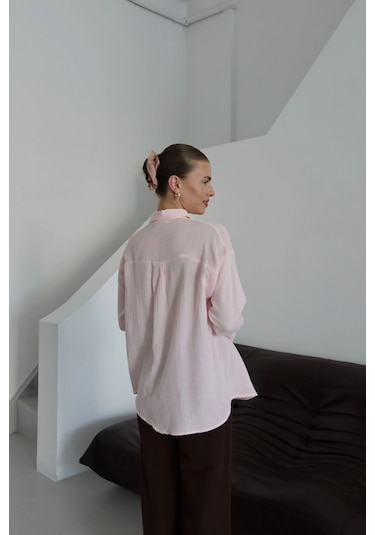 Kazax Tek Cepli Müslin Gömlek Pembe Pt Pembe
