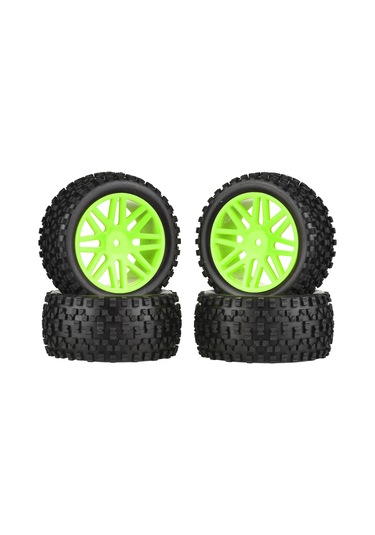 Maiyame 1:10 Ölçekli 4x4 Suv İçin 85mm Yeşil Kauçuk Lastikler, Jantlı, Yüksek Tutku, Engelleri Kolayca Aşar