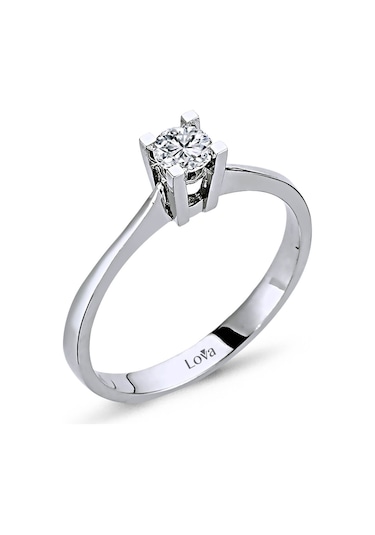 Lova D Renk 0,20 Karat Pırlanta Tektaş Yüzük - 1040064