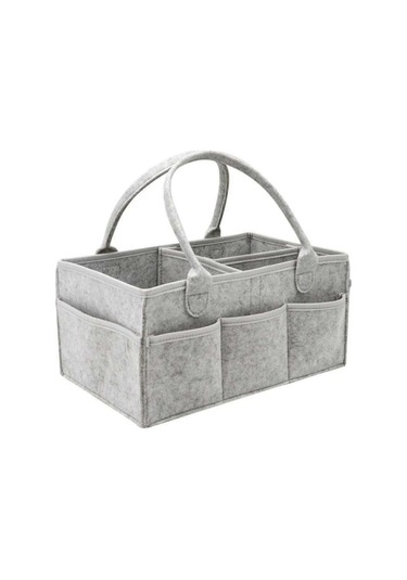 Keçe Bebek Bezi Çantası, Anne Ve Bebek İçin Saklama Çantası, Seyahat Saklama Çantası, Günlük İhtiyaçlar İçin Saklama Çantası, Bebek Bezi Çantası, Gri Diğer