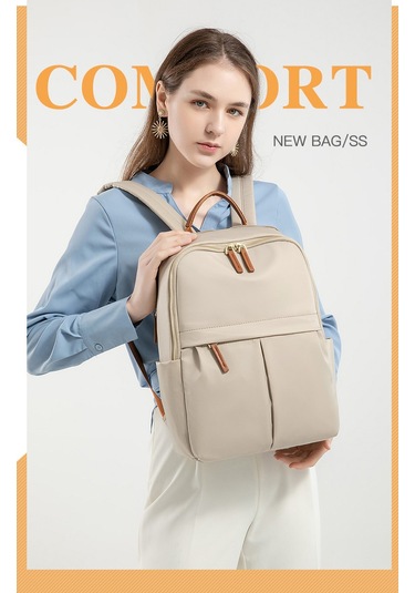 Relaxed Rahat İşe Gidip Geliş Çok Fonksiyonlu Sırt Çantası Kadın 16 İnç Bilgisayar Sırt Çantası Çok Yönlü Basit Büyük Kapasiteli Seyahat Çantası-açık Gri Açık Gri