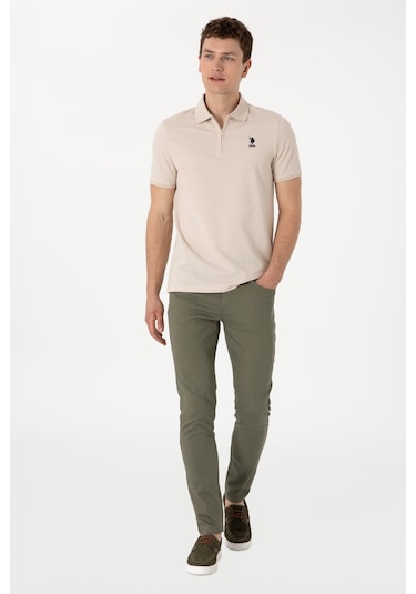 U.s. Polo Assn. Erkek Koyu Haki Pantolon Kanvas-chino 50309119-vr111 Koyu Haki