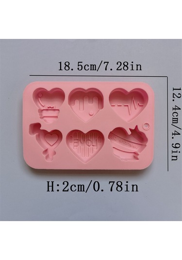 Gildedwill Aşk Kalp Çikolata Silikon Kalıp Şeker Bisküvi Kalıbı Aşk Buz Tepsisi Pişirme Aracı Hediye Aşk Fondan Kek Mum Kalıbı