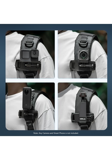 Yifomall Startrc Kamera Askı Sabitleyici Klipsi 360 Döner Abs+pom+silikon Djı Action 3/ınsta360 X3/gopro Hero 8-12 Uyumlu M5 Somun Ve Adaptör İle