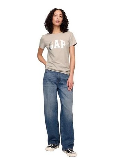Gap 729555009 V-ss Logo Classic Tee Kadın Tişört Yeşil