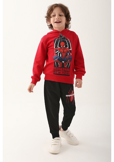 Spider Man D4830-3 Çocuk  Kırmızı Eşofman Takımı