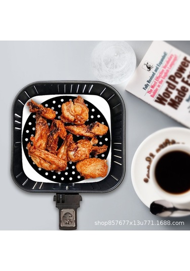 Youmex Ev Kullanıma Uygun 8.5 İnç Siyah Silikon Hava Fritöz衬垫 - Tekrarlı Kullanımlı, Dayanıklı Ve Kolay Temizlenir Aksesuar