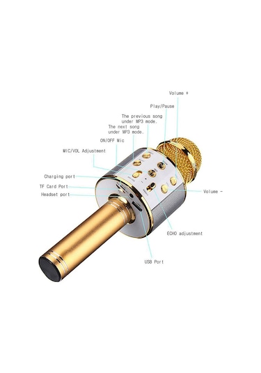 Xindoker "profesyonel Kablosuz Mikrofonlu Şarkı Söyleme Hoparlörü - Bluetooth 4.1, Gürültü Azaltma, 5w Ses Çıkışı" 100 Karakter