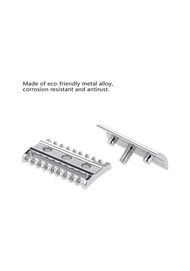 Güvenlik Jileti Açık Tarak Başlığı Gümüş Çinko Alaşımı 4x2,5x1 Cm Çift Taraflı